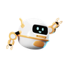 happy robot fly emoji 3d