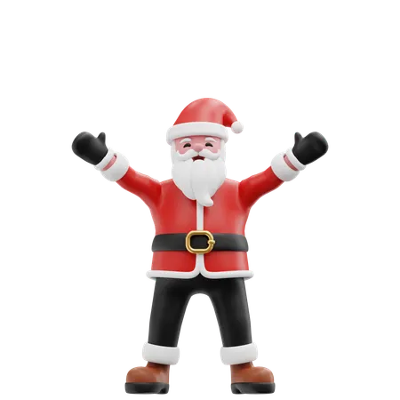 Happy Santa  3D Illustration