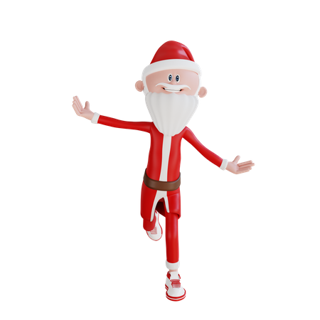 Happy Santa Claus  3D Illustration