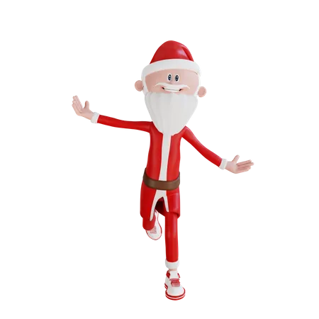 Happy Santa Claus  3D Illustration