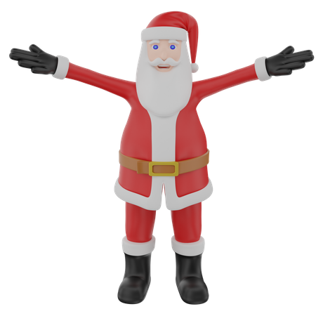 Happy Santa Claus  3D Illustration