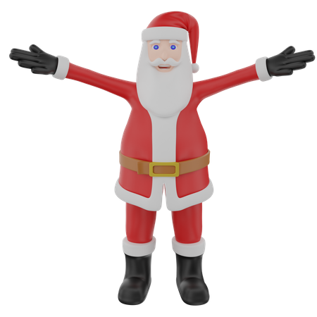 Happy Santa Claus 3D Illustration