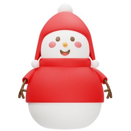 Happy Snowman Winter  3D Icon