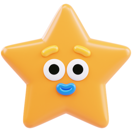 Happy Star  3D Icon