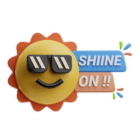 Happy Sun  3D Icon