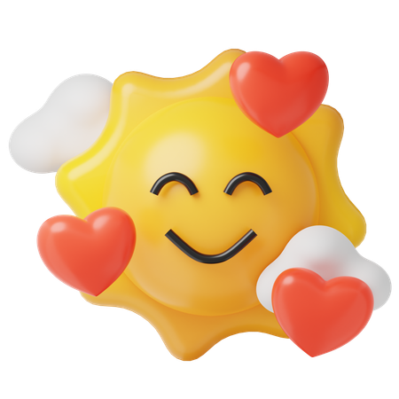 Happy Sun  3D Icon