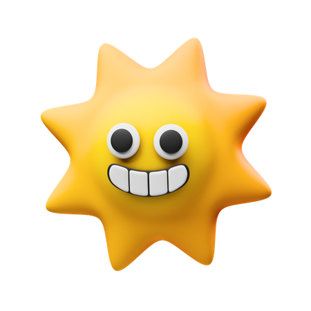 Happy Sun  3D Icon