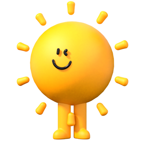 Happy Sun 3D Illustration