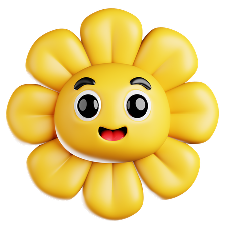 Happy Sunflower  3D Icon
