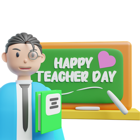 Happy Teacher Day  3D Icon