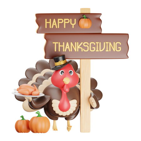 Happy Thanksgiving  3D Icon