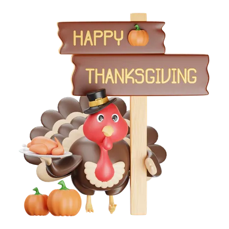 Happy Thanksgiving  3D Icon