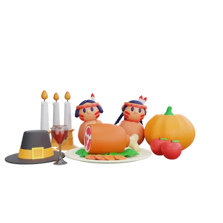 Happy Thanksgiving  3D Icon