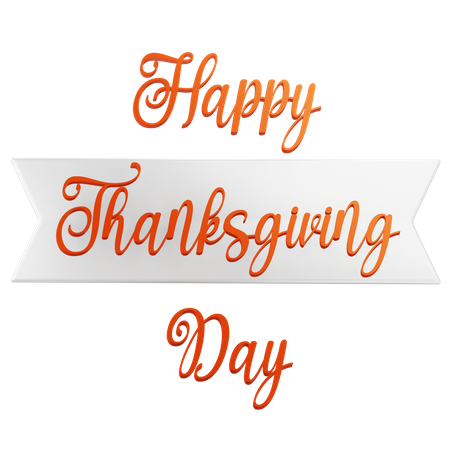 Happy Thanksgiving Day  3D Icon