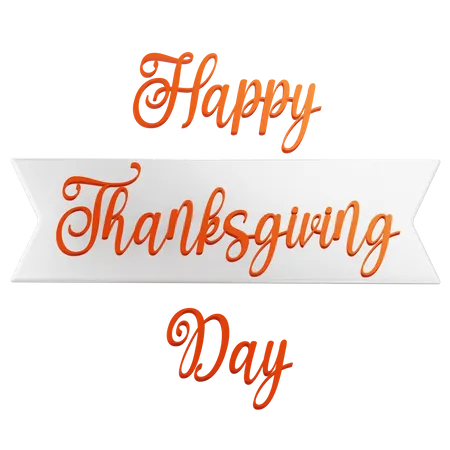 Happy Thanksgiving Day  3D Icon