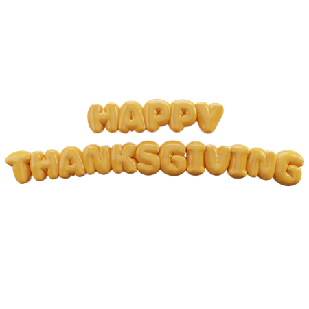 Happy Thanksgiving-Blasenballon-Buchstaben  3D Icon