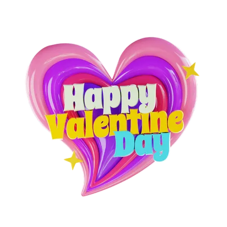 Happy Valentine Day Greeting  3D Icon