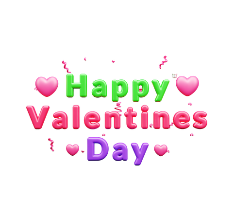 Happy Valentines Day  3D Icon