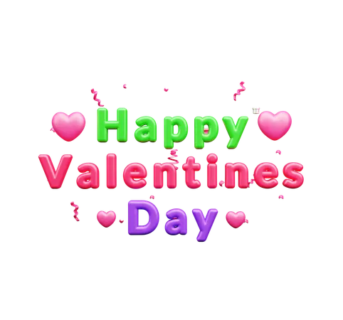 Happy Valentines Day  3D Icon