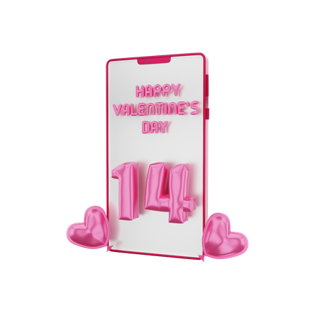 Happy valentines day  3D Illustration