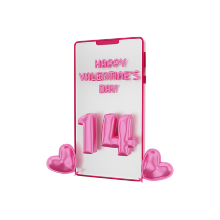 Happy valentines day 3D Illustration