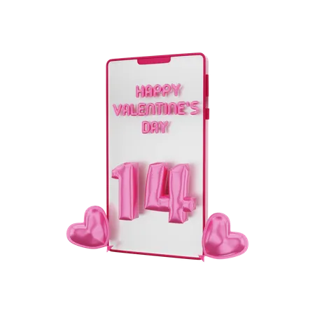 Happy valentines day  3D Illustration