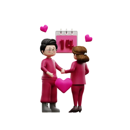 Happy valentines day 3D Illustration