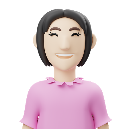 Happy Woman  3D Icon