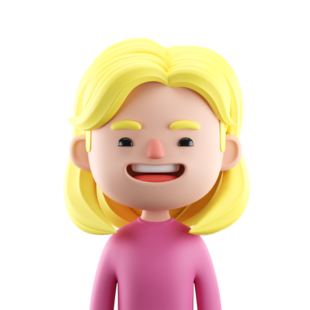 Happy Woman  3D Icon
