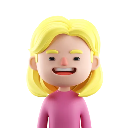 Happy Woman  3D Icon