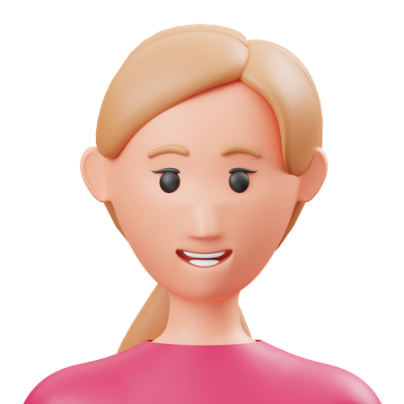 Happy Woman  3D Icon