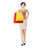 Happy Woman Holding Shopping Bag