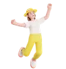 Happy Woman Jumping