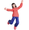 Happy Woman Jumping