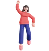 Happy Woman Jumping