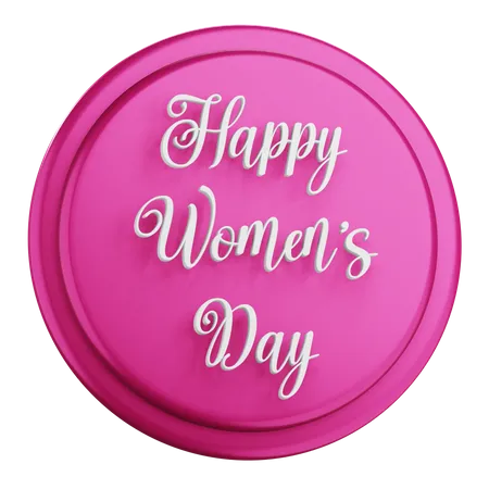 3 D Happy Womens Day Icon Text Icon With Transparent Background 3D Icon