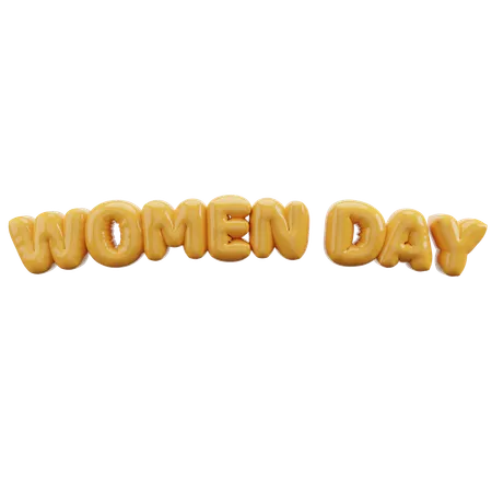 Happy Womens Day Bubble Balloon Letters  3D Icon