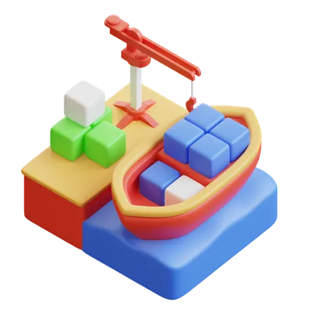 항구  3D Icon