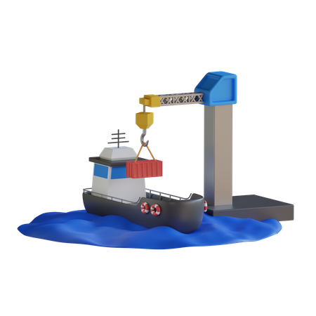 Harbor Crane  3D Icon