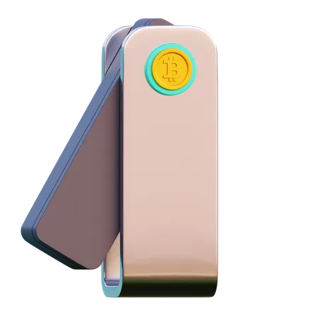 Hard wallet bitcoin  3D Icon