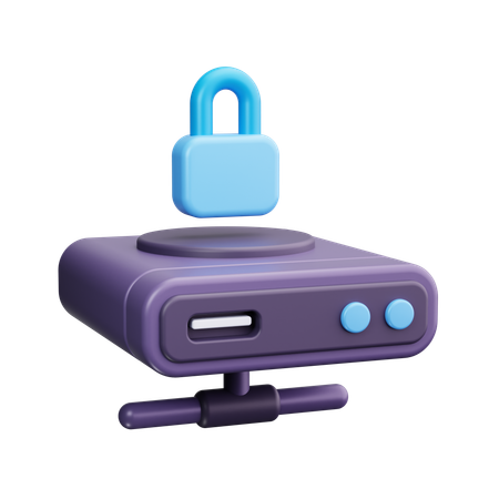 Harddisk Security  3D Icon