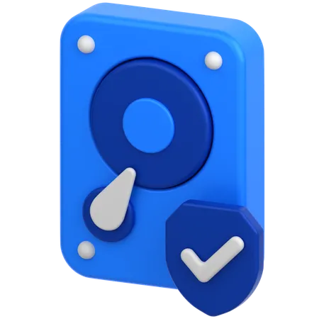 3 D Icon Of Secure Drive 3D Icon