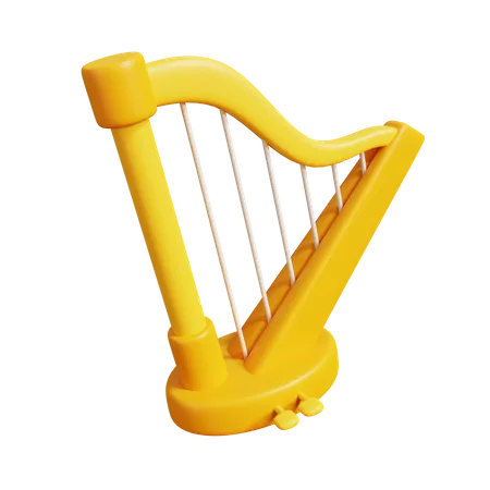 Harfe  3D Illustration