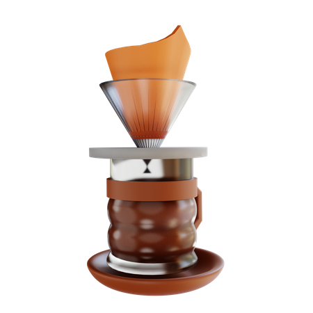 Hario V 60 Kaffee  3D Illustration