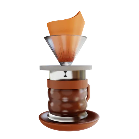Hario V 60 Kaffee  3D Illustration