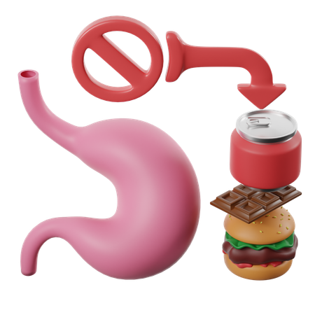 Harm Stomach Health  3D Icon