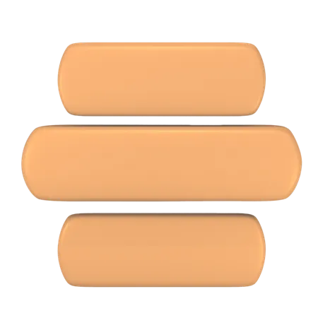 Menu de hamburgers  3D Illustration