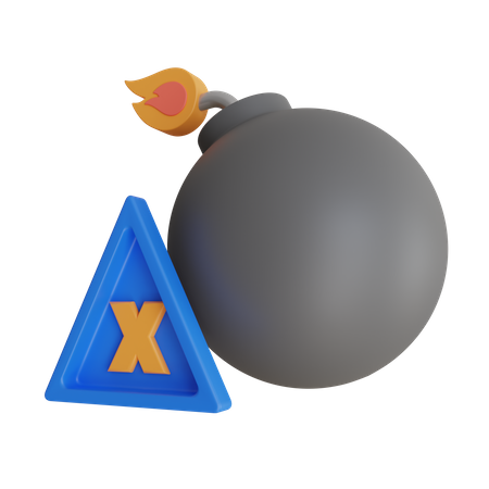 Harmful Warning  3D Icon