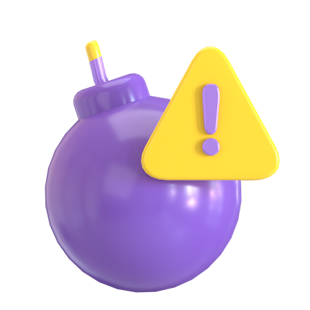 Harmful Warning  3D Icon