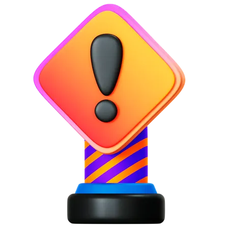 Harmful Warning 3D Icon